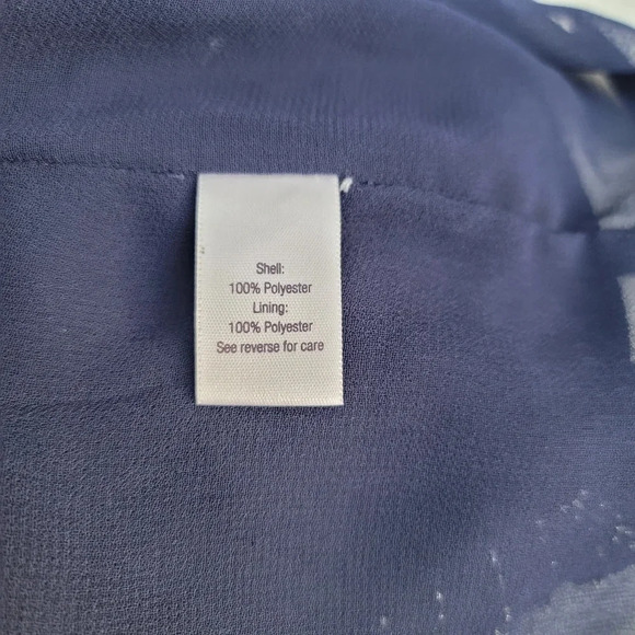 Jennifer Lopez Flowing Elegant Evening Beaded Fully Lined Tank Top Blouse Blue S - Picture 8 of 8